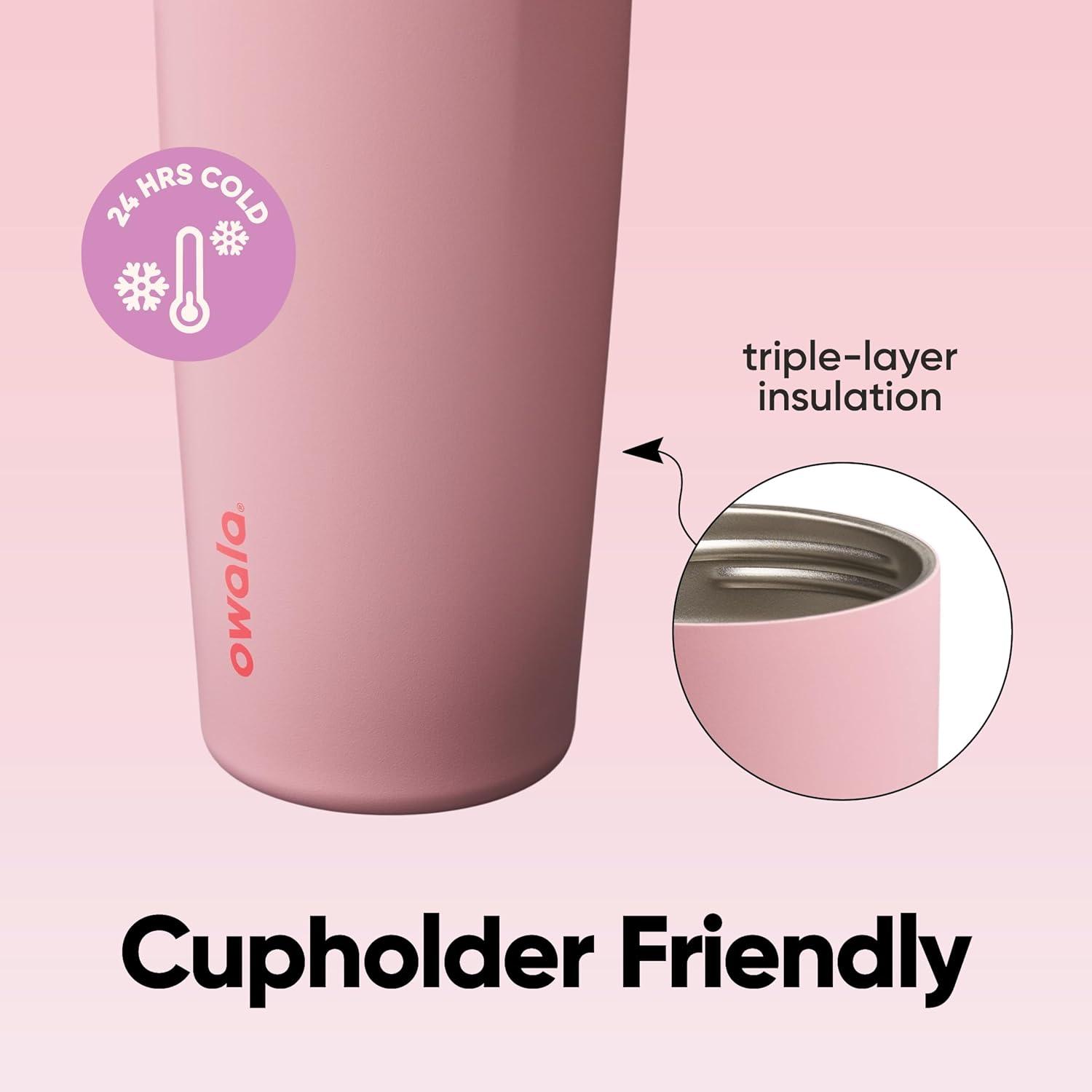 imageOwala FreeSip Sway Insulated Stainless Steel Water Bottle with TwoWay Spout BuiltIn Straw and Bucket Handle Made for Travel School and Sports 30oz BPA Free Leak Proof Off RoadAngel Food Cake