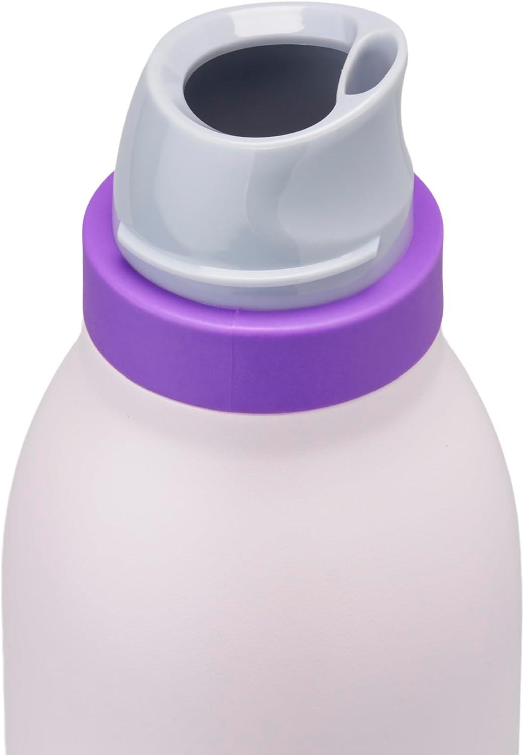 imageOwala FreeSip Twist Insulated Stainless Steel Water Bottle with Straw for Sports and Travel BPAFree 24oz Black CherryDreamy Field