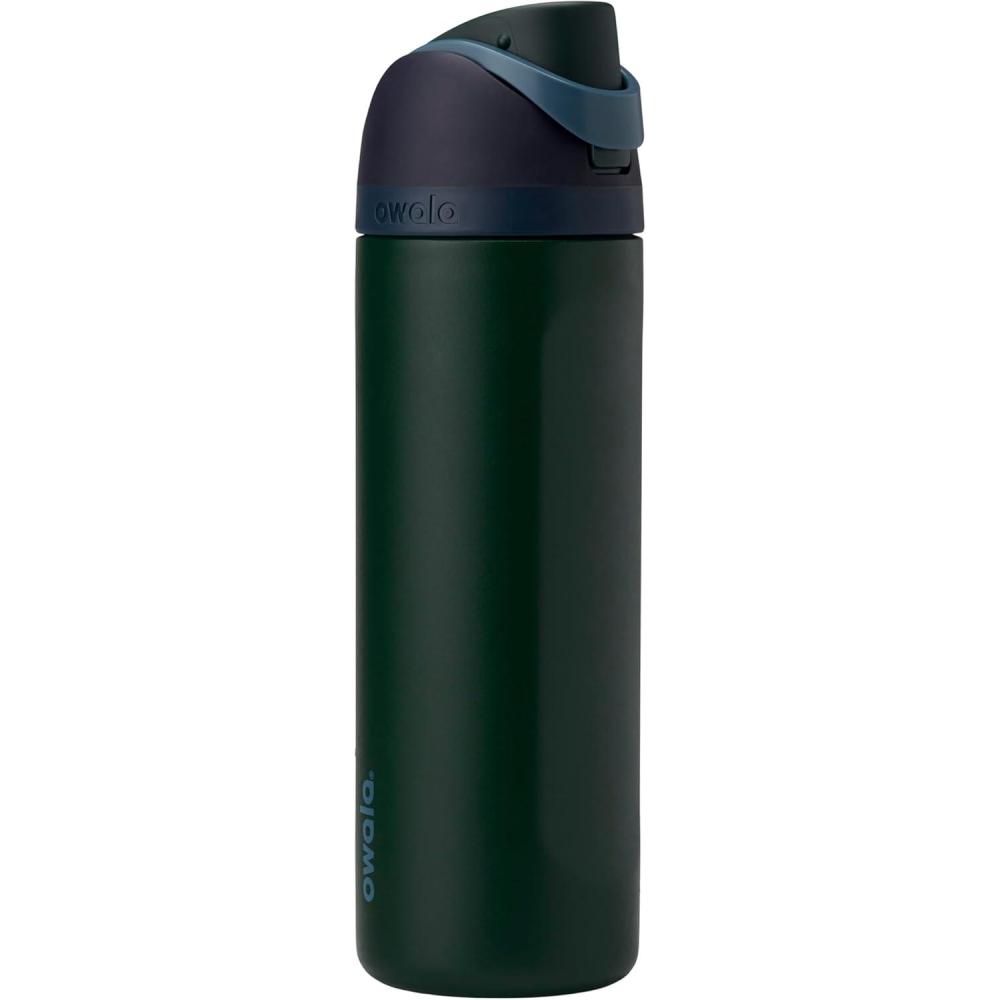 imageOwala FreeSip Insulated Stainless Steel Water Bottle with Straw BPAFree Sports Water Bottle Great for Travel 24 Oz Black CherryLost Signal