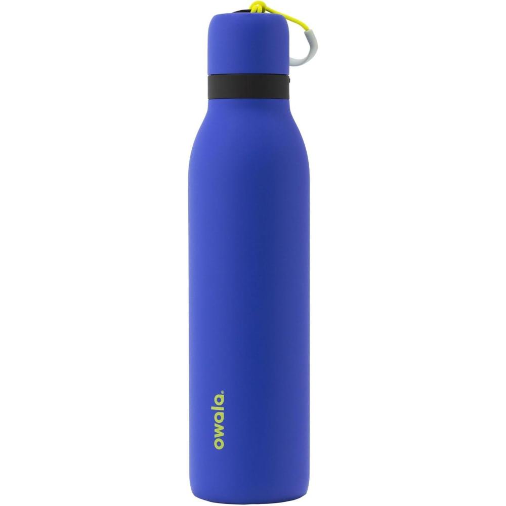 imageOwala FreeSip Twist Insulated Stainless Steel Water Bottle with Straw for Sports and Travel BPAFree 24oz Black CherryVigilante