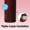 imageOwala FreeSip Insulated Stainless Steel Water Bottle with Straw BPAFree Sports Water Bottle Great for Travel 24 Oz Black CherryBlack Cherry