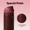 imageOwala FreeSip Insulated Stainless Steel Water Bottle with Straw BPAFree Sports Water Bottle Great for Travel 24 Oz Black CherryBlack Cherry