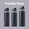 imageOwala FreeSip Insulated Stainless Steel Water Bottle with Straw BPAFree Sports Water Bottle Great for Travel 24 Oz Black CherryDenim