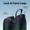 imageOwala FreeSip Insulated Stainless Steel Water Bottle with Straw BPAFree Sports Water Bottle Great for Travel 24 Oz Black CherryLost Signal