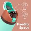 imageOwala FreeSip Insulated Stainless Steel Water Bottle with Straw BPAFree Sports Water Bottle Great for Travel 24 Oz Black CherryMint Chocolate
