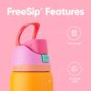 imageOwala FreeSip Insulated Stainless Steel Water Bottle with Straw BPAFree Sports Water Bottle Great for Travel 24 Oz Black CherryTropical