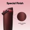 imageOwala FreeSip Sway Insulated Stainless Steel Water Bottle with TwoWay Spout BuiltIn Straw and Bucket Handle Made for Travel School and Sports 30oz BPA Free Leak Proof Off RoadBlack Cherry