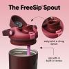imageOwala FreeSip Sway Insulated Stainless Steel Water Bottle with TwoWay Spout BuiltIn Straw and Bucket Handle Made for Travel School and Sports 30oz BPA Free Leak Proof Off RoadBlack Cherry