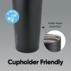 imageOwala FreeSip Sway Insulated Stainless Steel Water Bottle with TwoWay Spout BuiltIn Straw and Bucket Handle Made for Travel School and Sports 30oz BPA Free Leak Proof Off RoadVery  Very Dark