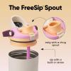 imageOwala FreeSip Sway Insulated Stainless Steel Water Bottle with TwoWay Spout BuiltIn Straw and Bucket Handle Made for Travel School and Sports 30oz BPA Free Leak Proof Off RoadDaybreak