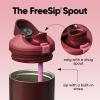 imageOwala FreeSip Tumbler Insulated Stainless Steel Water Bottle with Builtin Straw and Side Handle For Travel Work School and Sports 40oz BPA Free Leak Proof Off RoadBlack Cherry