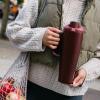 imageOwala FreeSip Tumbler Insulated Stainless Steel Water Bottle with Builtin Straw and Side Handle For Travel Work School and Sports 40oz BPA Free Leak Proof Off RoadBlack Cherry