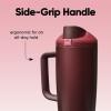 imageOwala FreeSip Tumbler Insulated Stainless Steel Water Bottle with Builtin Straw and Side Handle For Travel Work School and Sports 40oz BPA Free Leak Proof Off RoadBlack Cherry