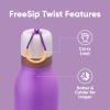 imageOwala FreeSip Twist Insulated Stainless Steel Water Bottle with Straw for Sports and Travel BPAFree 24oz Black CherryCalifornia Grapevine