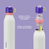 imageOwala FreeSip Twist Insulated Stainless Steel Water Bottle with Straw for Sports and Travel BPAFree 24oz Black CherryMinty Horizon
