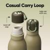 imageOwala FreeSip Twist Insulated Stainless Steel Water Bottle with Straw for Sports and Travel BPAFree 24oz Black CherryOff Road