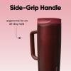 imageOwala SmoothSip Slider Stainless Steel Insulated Travel Mug with handle 100 Leak Proof For Hot and Cold Drinks Travel Friendly with Sliding Lock Lid 12oz BPA Free Leak Proof Black CherryBlack Cherry