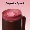 imageOwala SmoothSip Slider Stainless Steel Insulated Travel Mug with handle 100 Leak Proof For Hot and Cold Drinks Travel Friendly with Sliding Lock Lid 12oz BPA Free Leak Proof Black CherryBlack Cherry