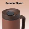 imageOwala SmoothSip Slider Stainless Steel Insulated Travel Mug with handle 100 Leak Proof For Hot and Cold Drinks Travel Friendly with Sliding Lock Lid 12oz BPA Free Leak Proof Black CherryPucker Up