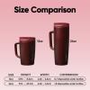 imageOwala SmoothSip Slider Stainless Steel Insulated Travel Mug with handle 100 Leak Proof For Hot and Cold Drinks Travel Friendly with Sliding Lock Lid 12oz BPA Free Leak Proof Black CherryBlack Cherry