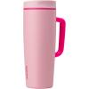 imageOwala SmoothSip Slider Stainless Steel Insulated Travel Mug with handle 100 Leak Proof For Hot and Cold Drinks Travel Friendly with Sliding Lock Lid 12oz BPA Free Leak Proof Black CherryPucker Up