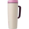 imageOwala SmoothSip Slider Stainless Steel Insulated Travel Mug with handle 100 Leak Proof For Hot and Cold Drinks Travel Friendly with Sliding Lock Lid 12oz BPA Free Leak Proof Black CherryDaybreak