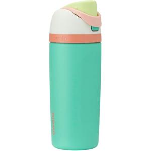 imageOwala FreeSip Insulated Stainless Steel Water Bottle with Straw BPAFree Sports Water Bottle Great for Travel 24 Oz Black CherryCrazy Chameleon