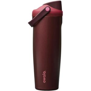 imageOwala FreeSip Sway Insulated Stainless Steel Water Bottle with TwoWay Spout BuiltIn Straw and Bucket Handle Made for Travel School and Sports 30oz BPA Free Leak Proof Off RoadBlack Cherry
