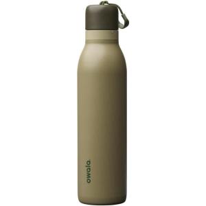 imageOwala FreeSip Twist Insulated Stainless Steel Water Bottle with Straw for Sports and Travel BPAFree 24oz Black CherryOff Road