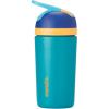 imageOwala Kids Flip Insulated StainlessSteel Water Bottle with Straw and Locking Lid 14Ounce BlueTeal Splishy Splashy