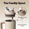 imageOwala FreeSip Tumbler  Stainless Steel  30oz  Tan Lightly ToastedLightly Toasted